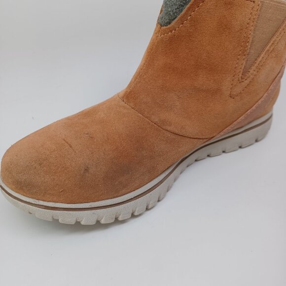 Sorel Boots Chelsea Ankle Height Tan Suede Water Resistant Womens 7 - Picture 11 of 16